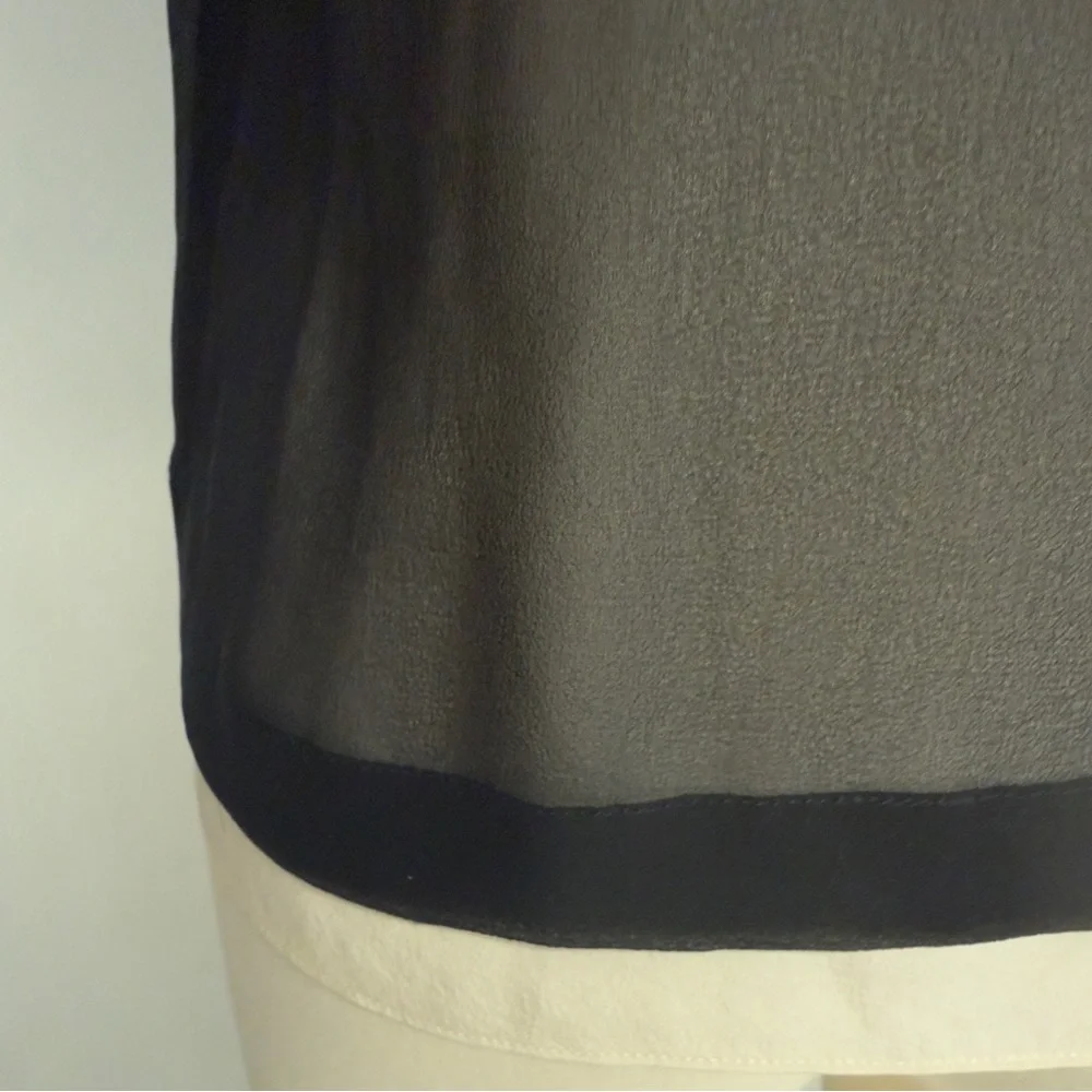 TIBI Black Sheer Blouse NWOT - Picture 8 of 11